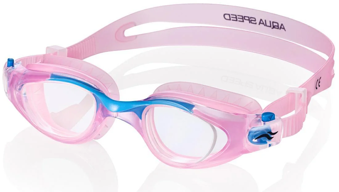 Окуляри для плавання Aqua Speed MAORI 9283 рожевий, блакитний Діт OSFM