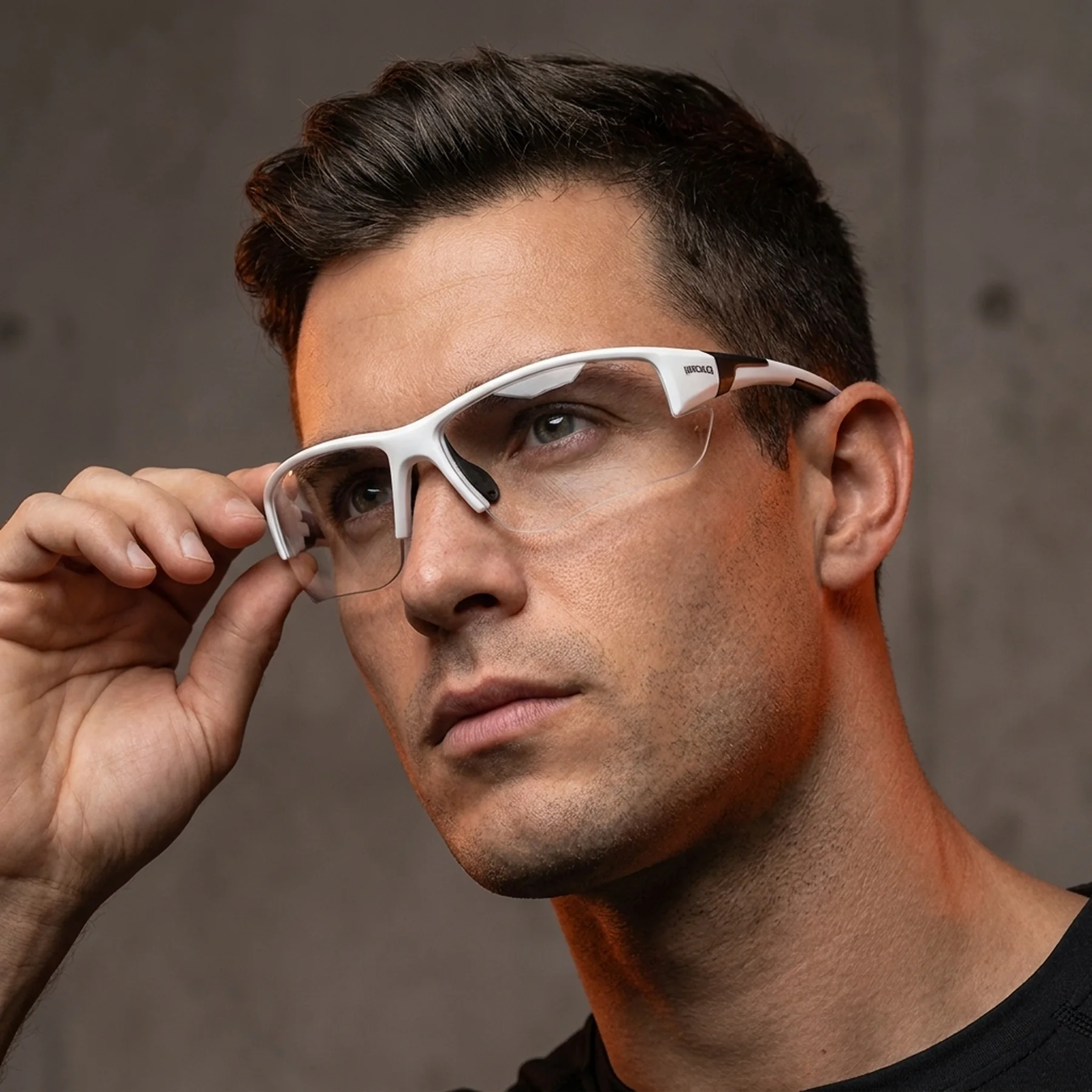 Окуляри фотохромні (захисні) Global Vision Hercules-7 White Photochromic (clear), фотохромні прозорі в білій оправі