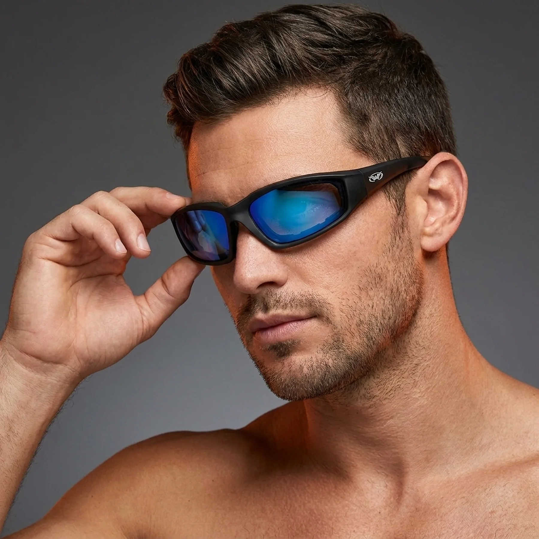 Очки защитные фотохромные Global Vision KickBack Photochromic (G-Tech™ blue) Anti-Fog, фотохромные синие зеркальные