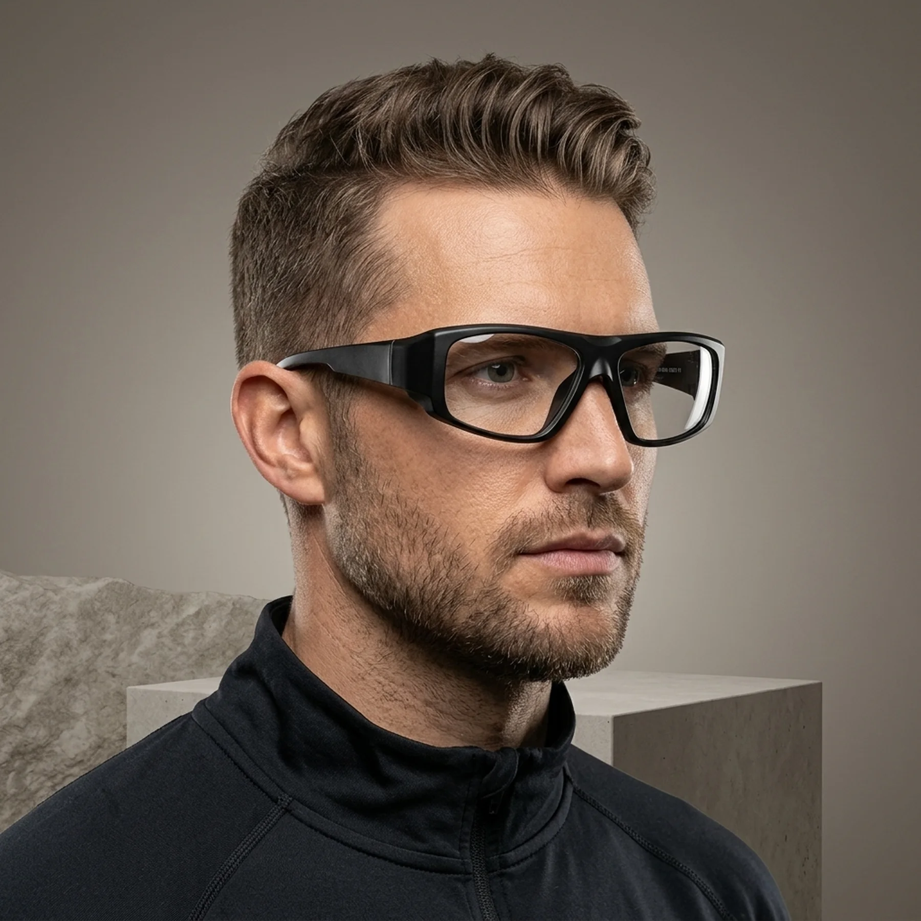 Спортивная оправа под диоптрии Global Vision RX-iRop-11 Black (clear) RX-able, прозрачные в чёрной оправе