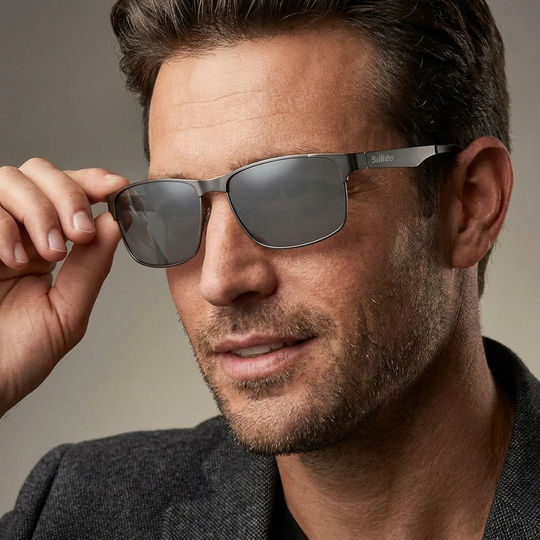 Очки поляризационные BluWater Alumination-3 Gun Metal Polarized (gray) серые