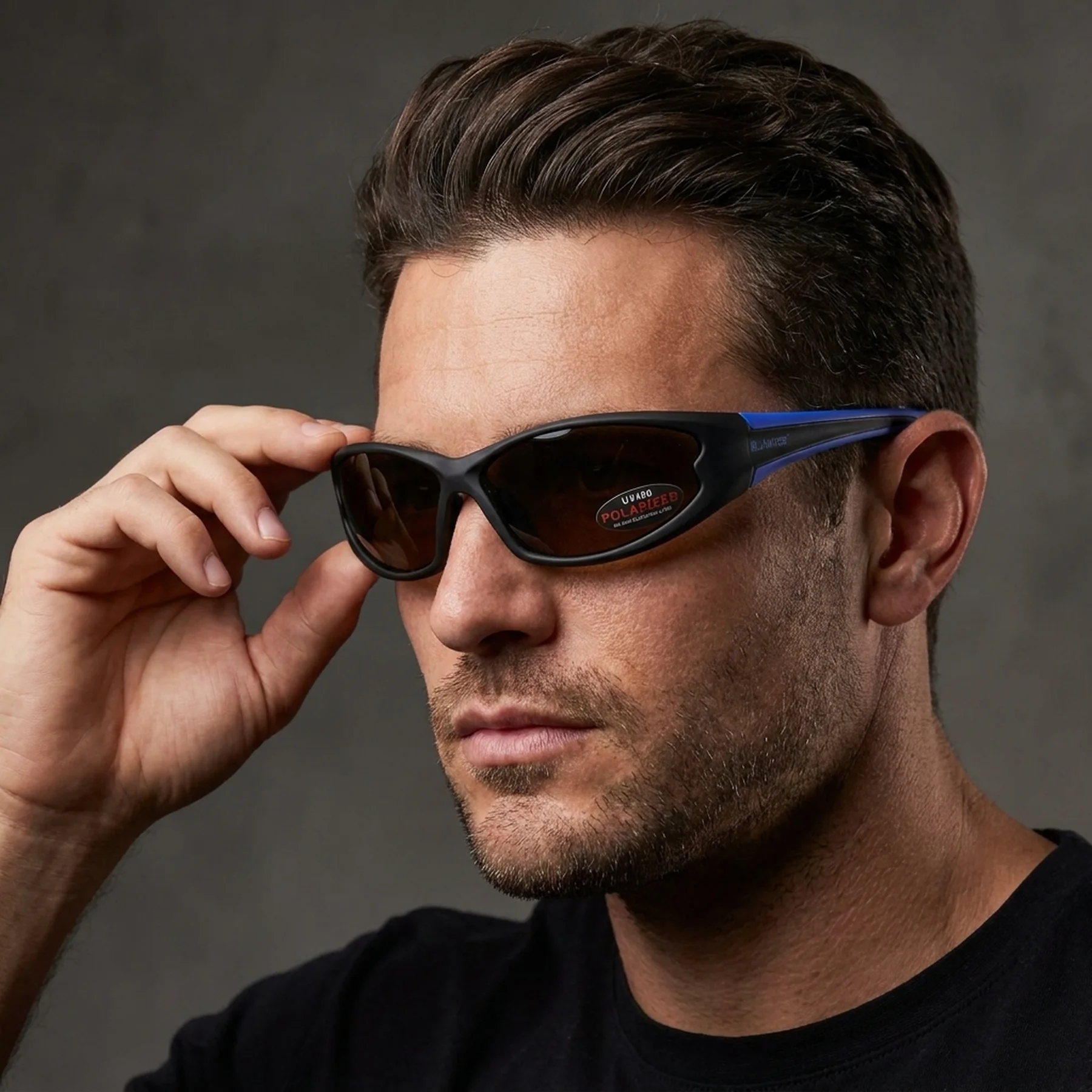 Очки поляризационные BluWater Daytona-4 Polarized (brown) коричневые в черно-синей оправе