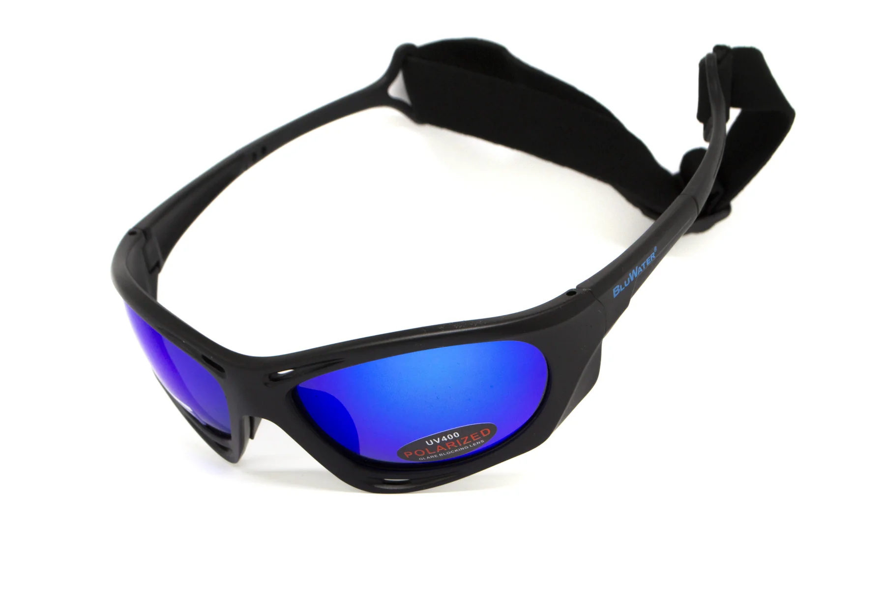 Очки поляризационные BluWater Hydro Polarized (G-Tech™ blue) Anti-Fog, синие зеркальные в  черной оправе