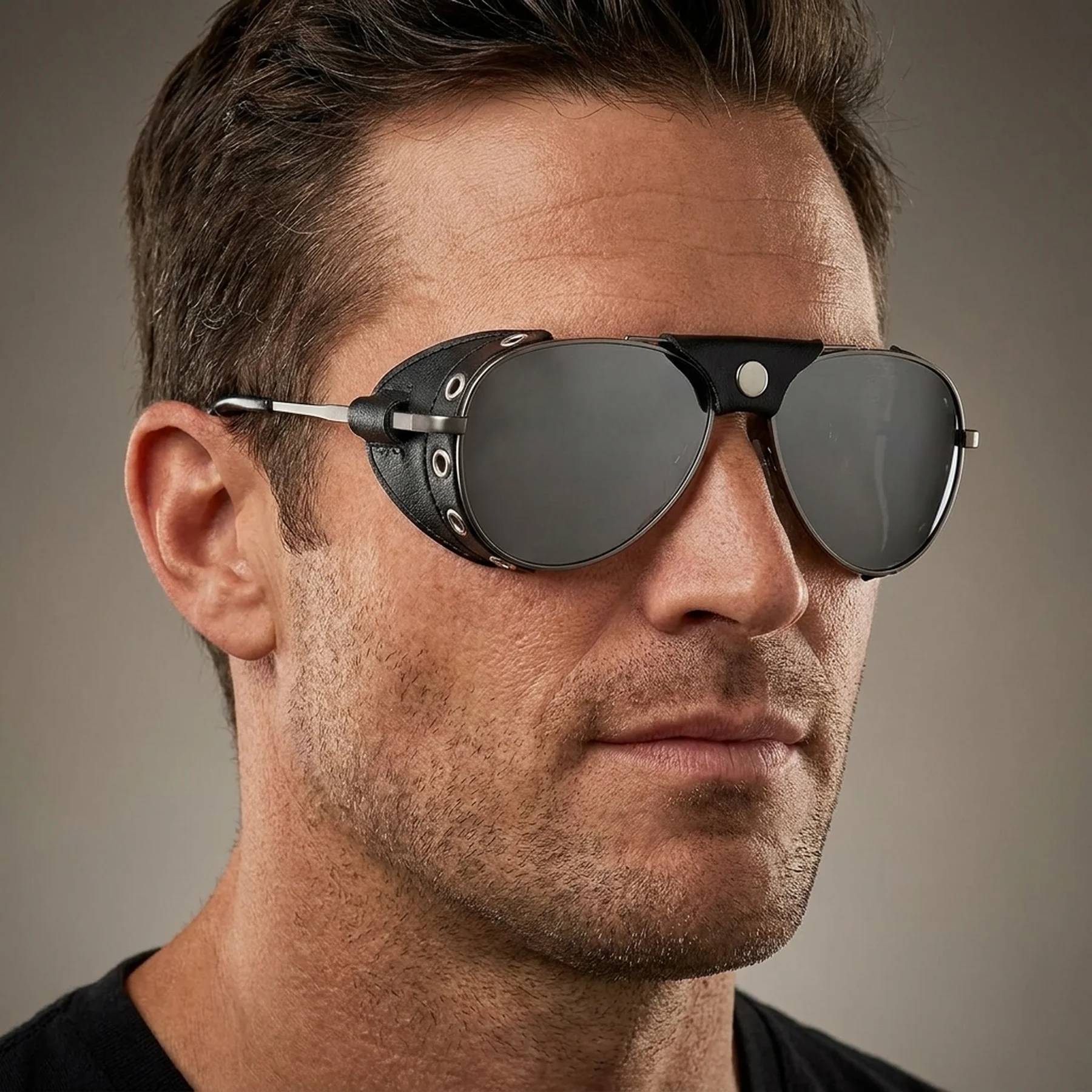 Очки защитные Global Vision Aviator-3  (gray), серые съёмным уплотнителем из синтетитечской "кожи"