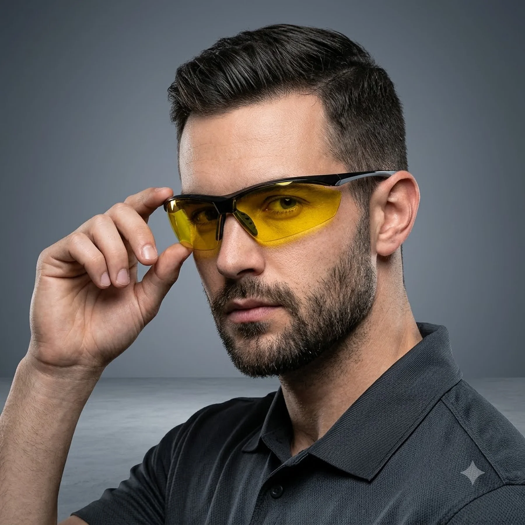 Очки защитные открытые Global Vision Lieutenant (yellow) желтые