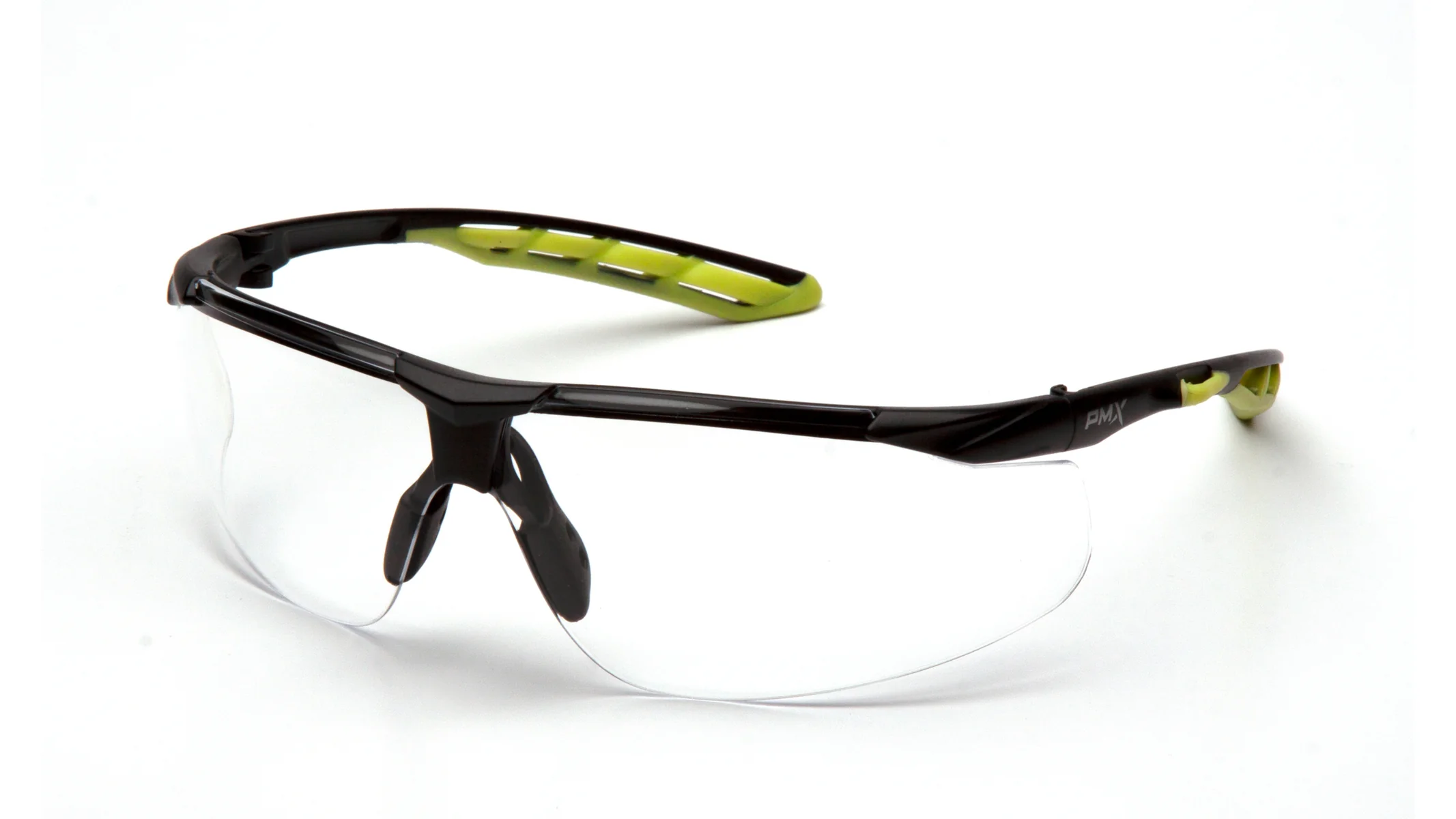 Очки защитные открытые Pyramex Flex-Lyte Black-Lime (clear), прозрачные в чёрно-лаймовой оправе