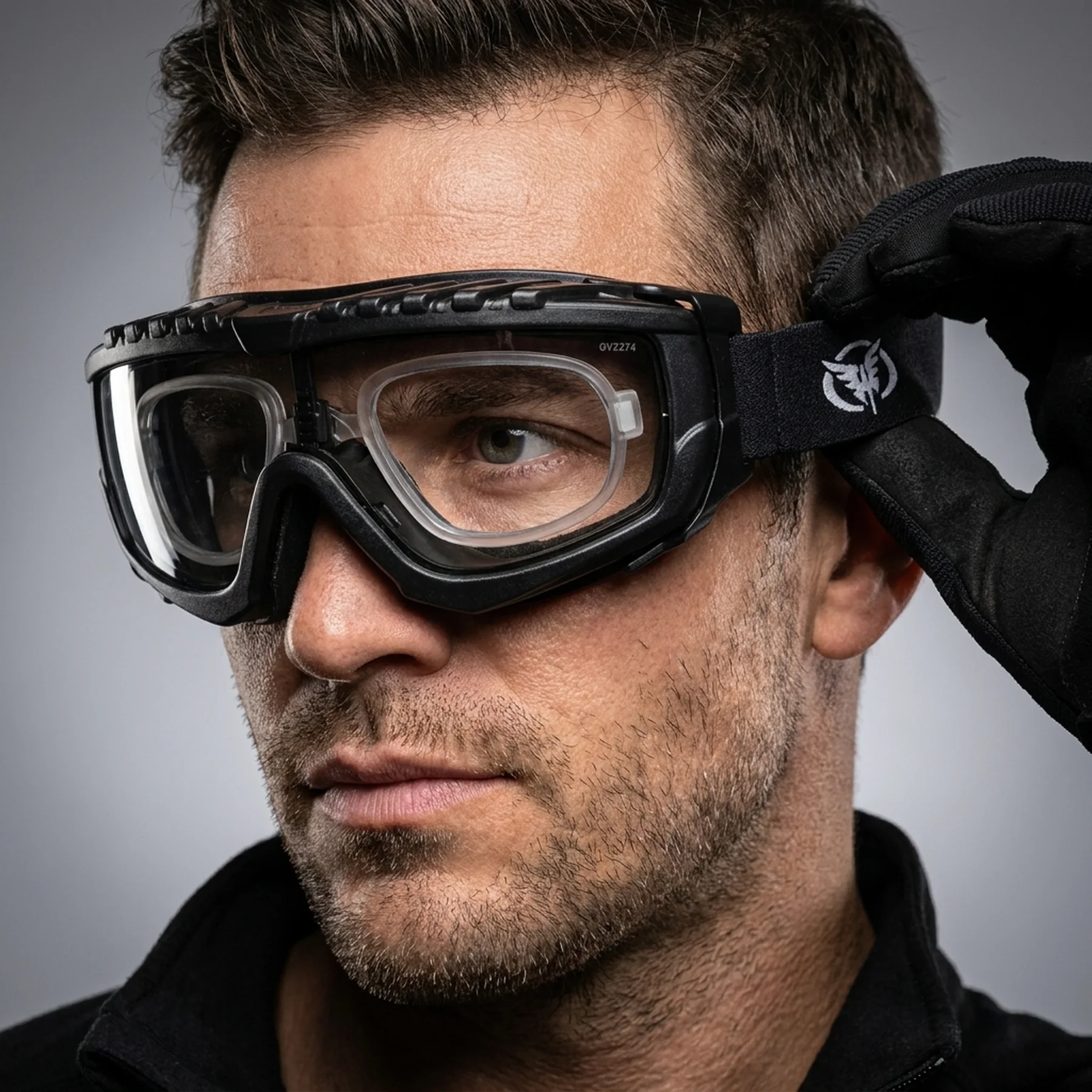 Очки защитные с уплотнителем Global Vision Ballistech-1+RX (gray) Anti-Fog, серые с диоптрической вставкой