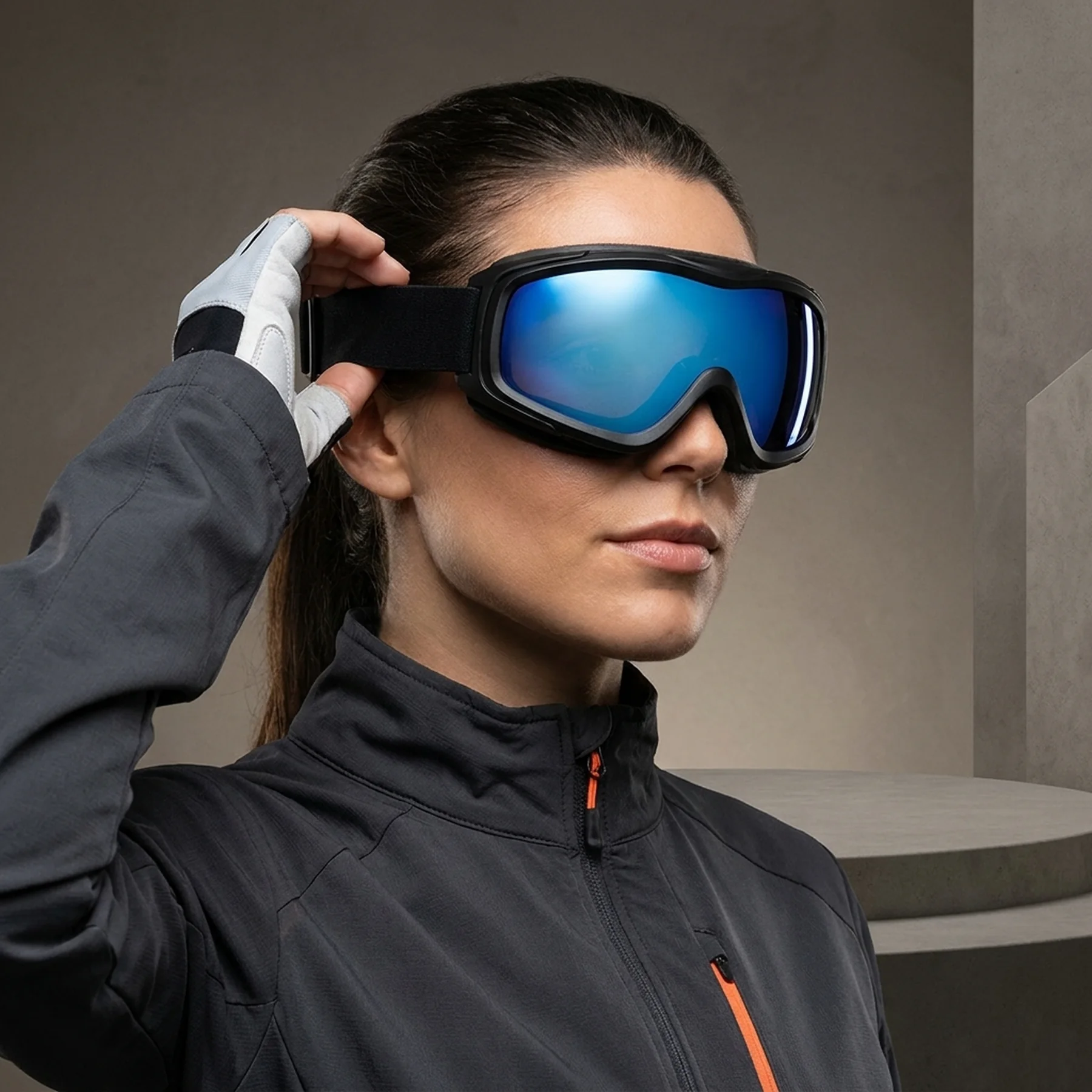 Очки защитные с уплотнителем Global Vision Z-33 (G-Tech™ blue) Anti-Fog, синие зеркальные