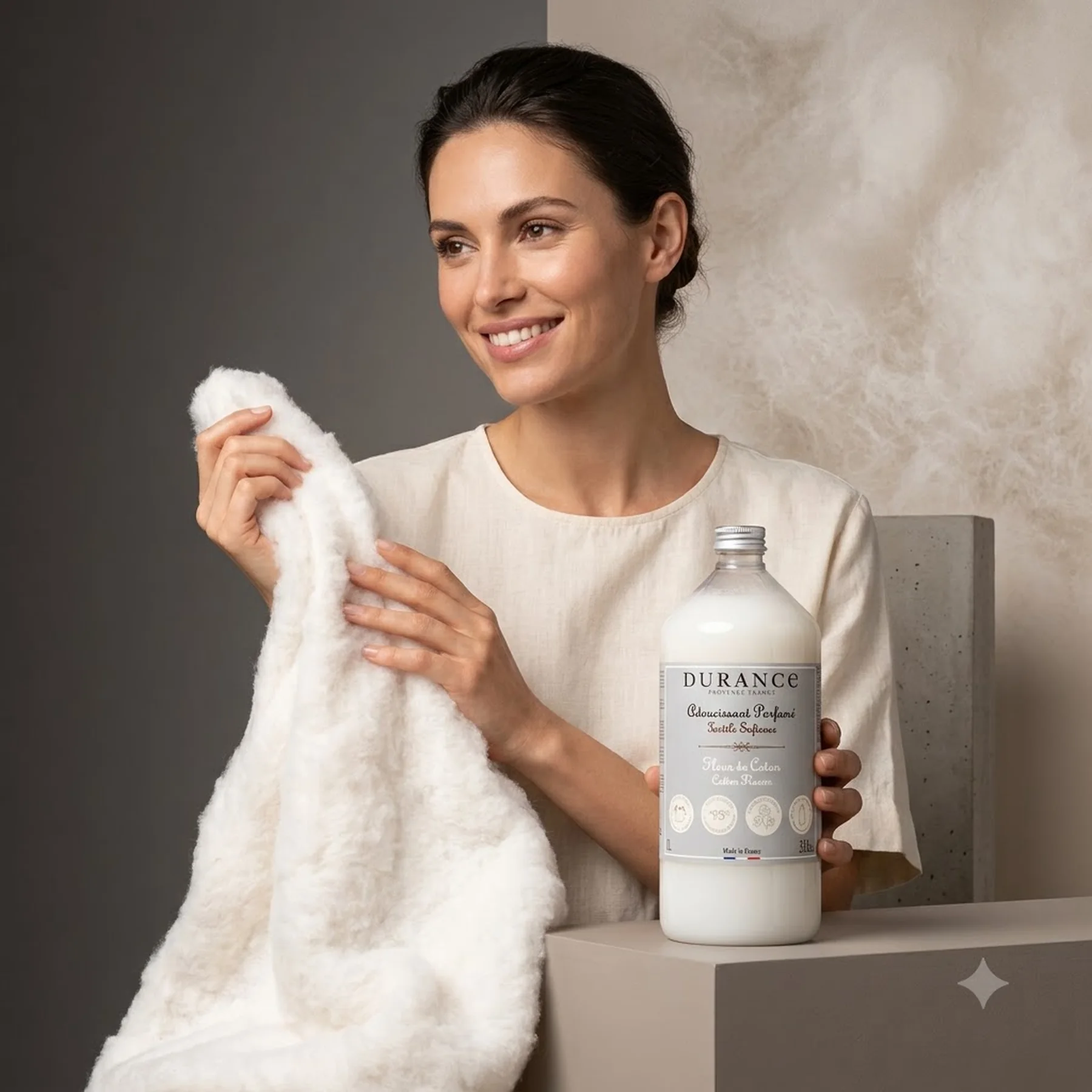 Ополаскиватель для ткани Durance Adoucissant Textile Softener 1000 мл Квіти бавовни