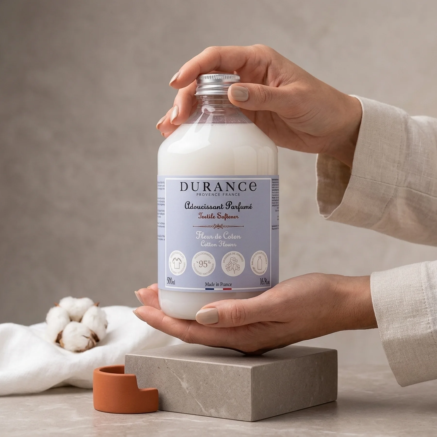 Ополаскиватель для ткани Durance Adoucissant Textile Softener 500 мл Квіти бавовни