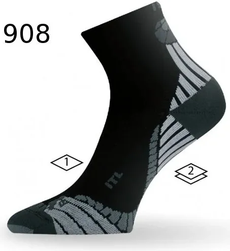 Термошкарпетки трекінг Lasting ITL 908 - XL - чорний/сірий