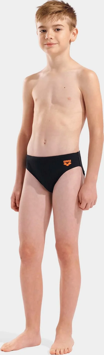 Плавки-сліпи для хлопчиків Arena BRIGHT SWIM BRIEFS чорний, помаранчевий Діт 116 см