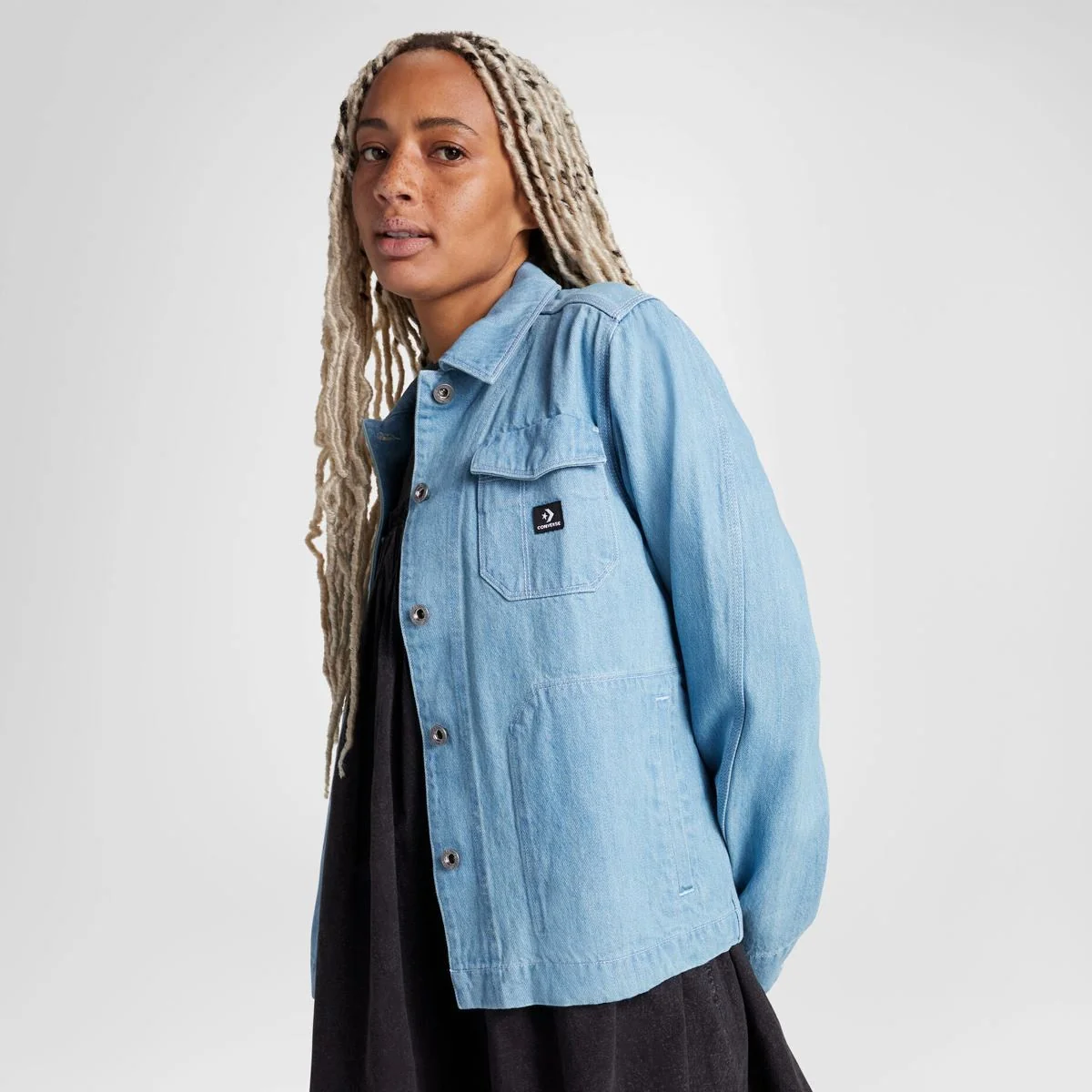 Куртка джинсова жіноча CONVERSE DENIM CHORE COAT 10027976-444, S