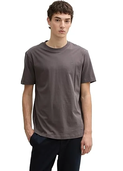 Футболка Men's Denim Slim Fit T-Shirt 1037655-11587 Tom Tailor XXL Темно-сірий