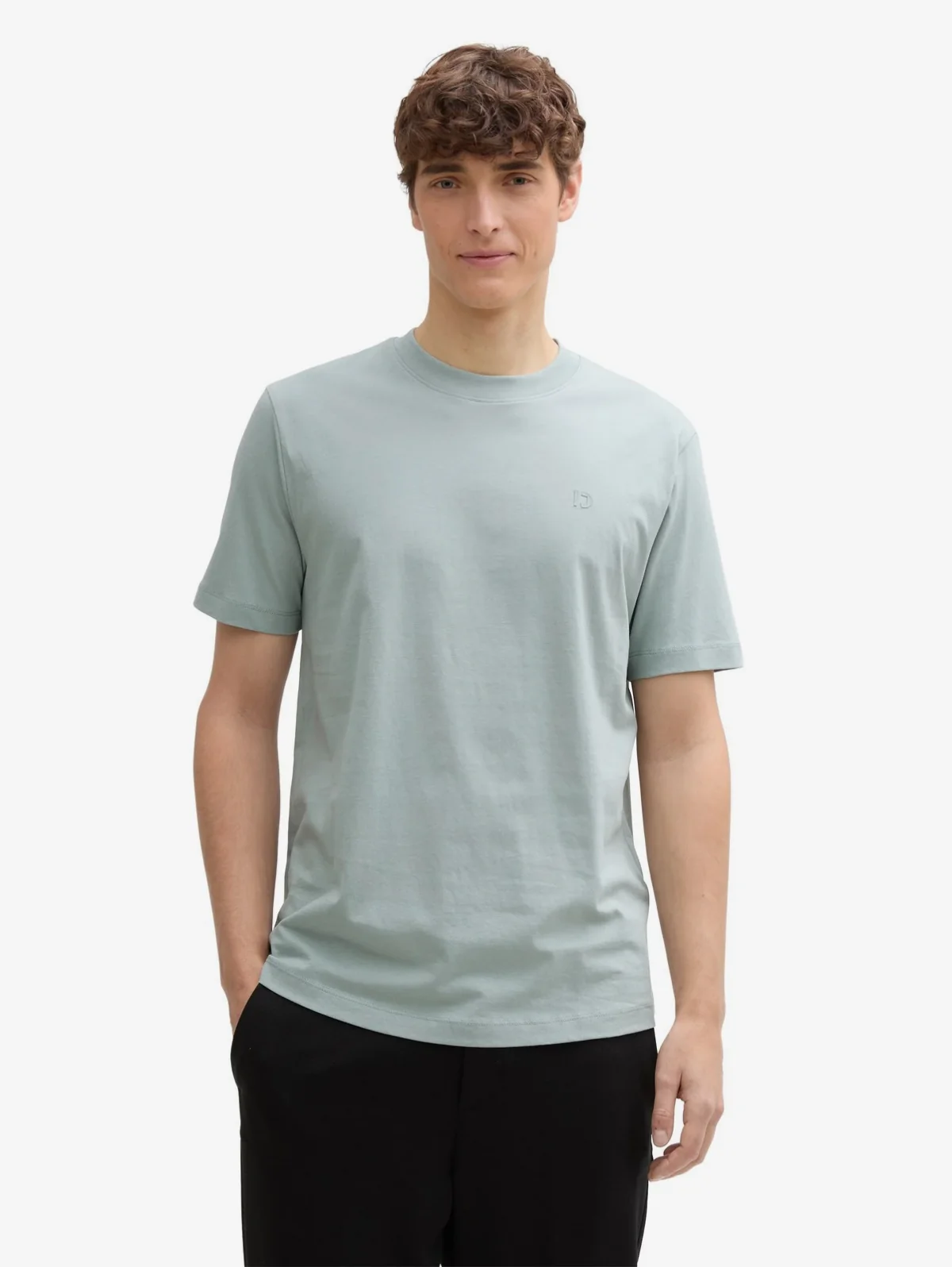 Футболка Men's Denim Slim Fit T-Shirt 1037655-28129 Tom Tailor L Блакитний