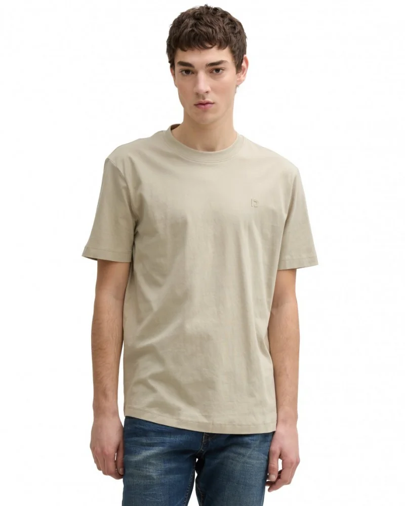 Футболка Men's Denim Slim Fit T-Shirt 1037655-35723 Tom Tailor L Бежевий