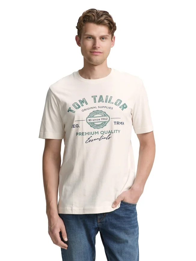 Футболка LOGO TEE MEN'S T-SHIRT 1037735-10348 Tom Tailor XXL Білий