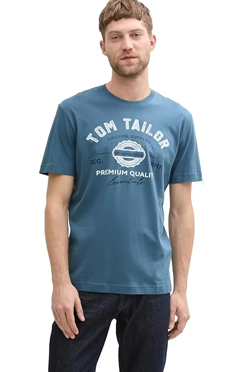 Футболка LOGO TEE MEN'S T-SHIRT 1037735-36985 Tom Tailor XXL Синій