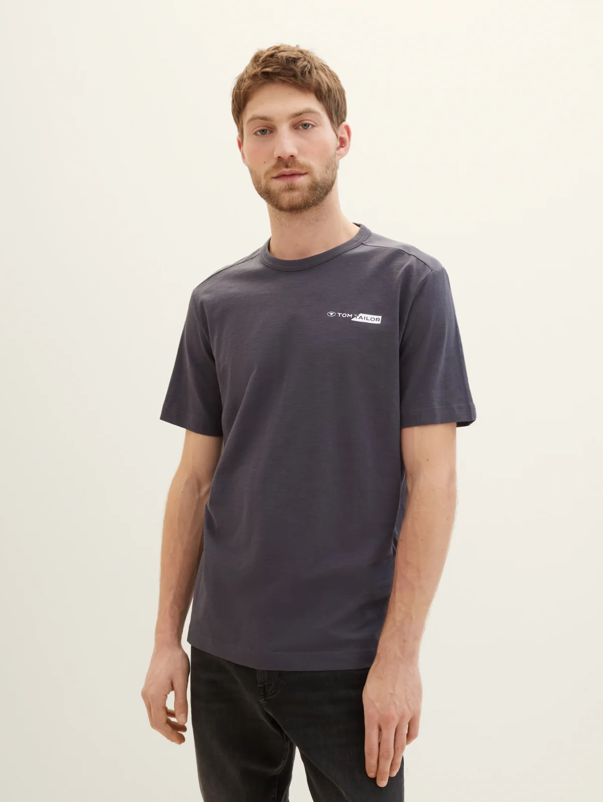 Футболка Men's Short Sleeve Shirt 1040821-10899 Tom Tailor M Темно-сірий