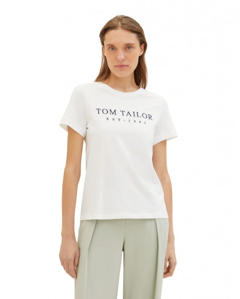 Футболка Women's Summer Blouse Short Sleeve 1041288-10315 Tom Tailor S Білий