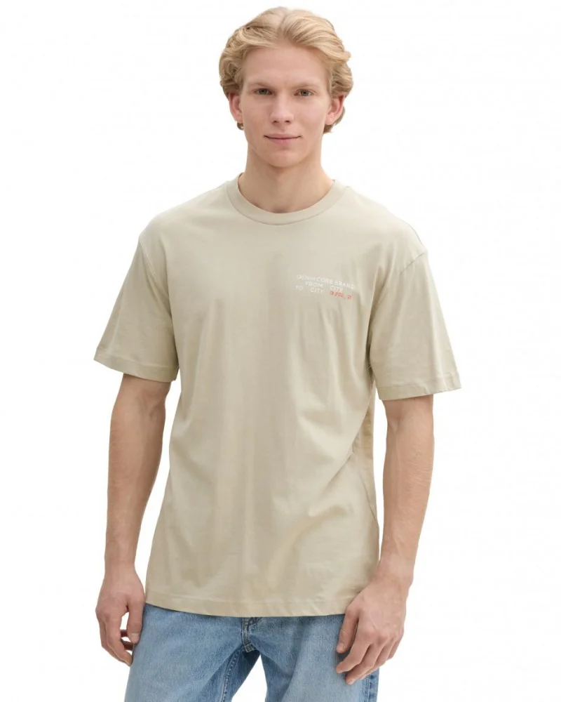 Футболка Denim men's T-shirt 1045025-35723 Tom Tailor XXL Бежевий