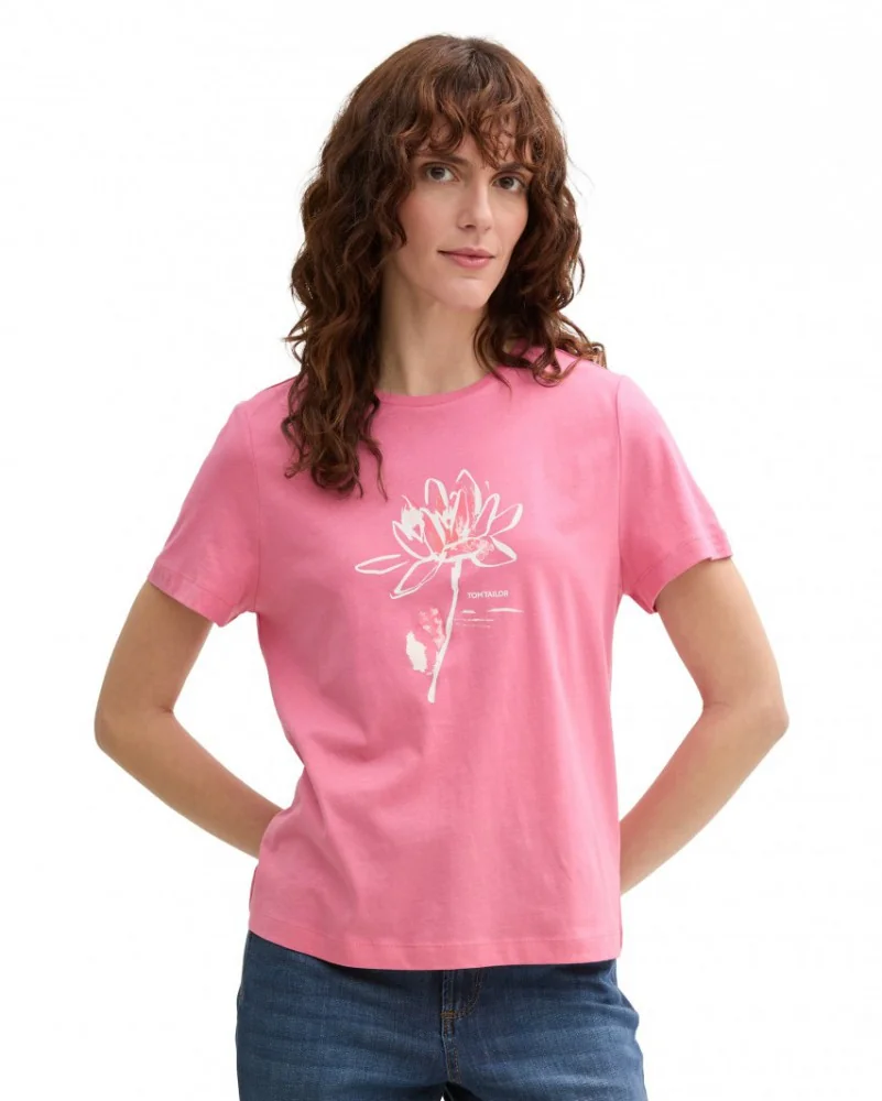 Футболка women's T-shirt 1045534-15116 Tom Tailor XXL Розовий