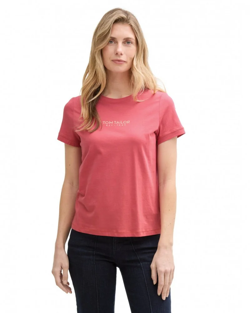 Футболка women's T-shirt 1045543-11016 Tom Tailor L Розовий