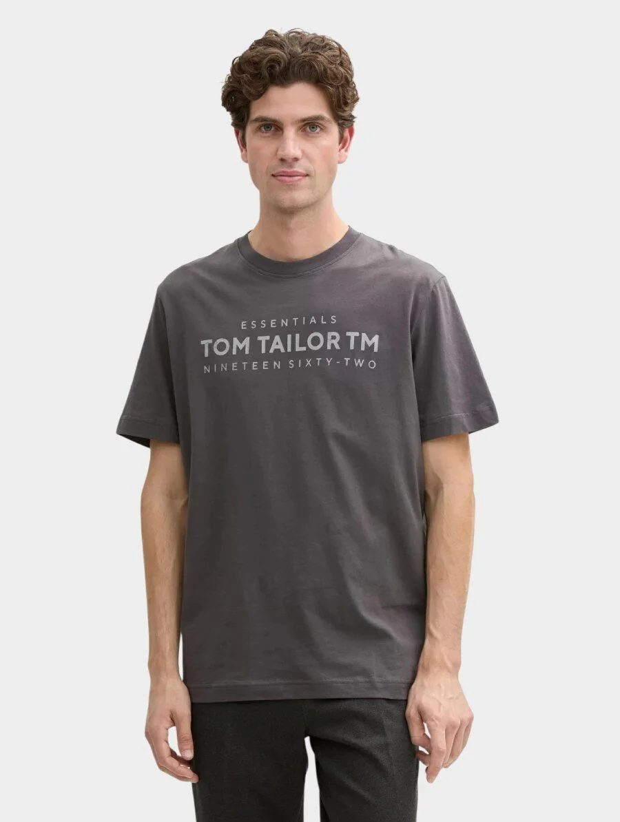Футболка MEN'S T-SHIRT 1045631-10899 Tom Tailor XXL Темно-сірий
