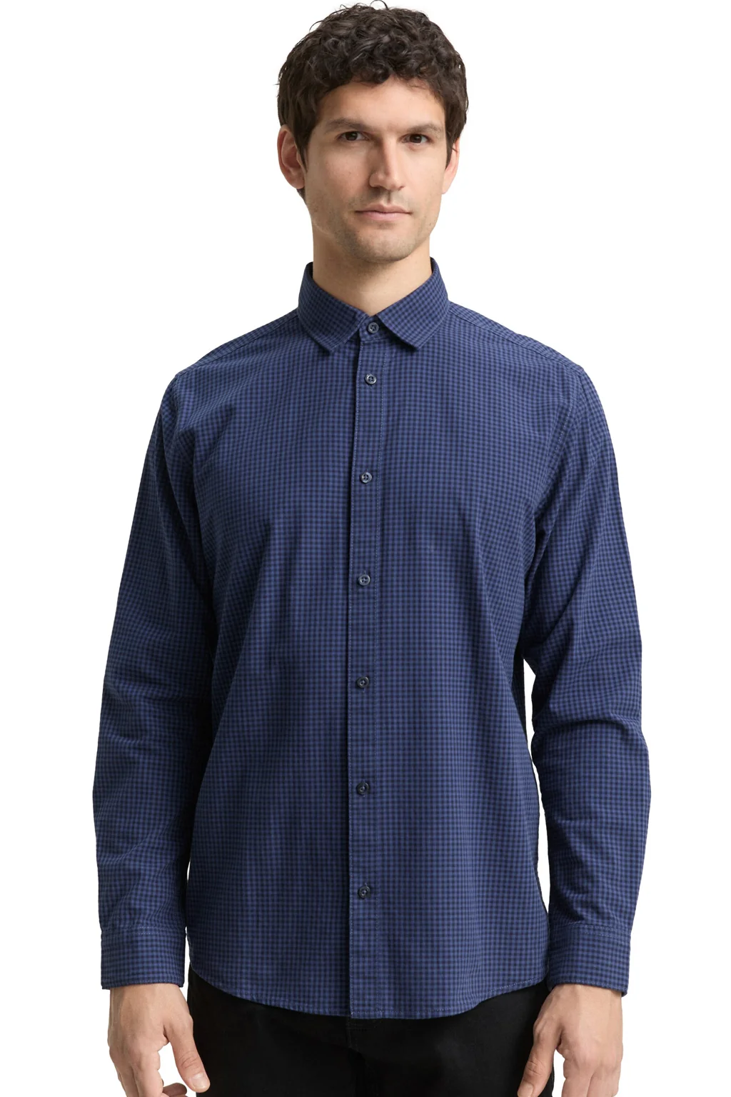 Сорочка ДР Men's Shirt 1048439-38955 Tom Tailor XXL Синій
