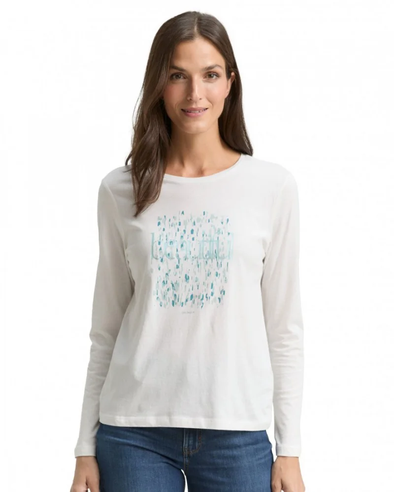 Футболка women's T-shirt 1048951-10315 Tom Tailor L Білий