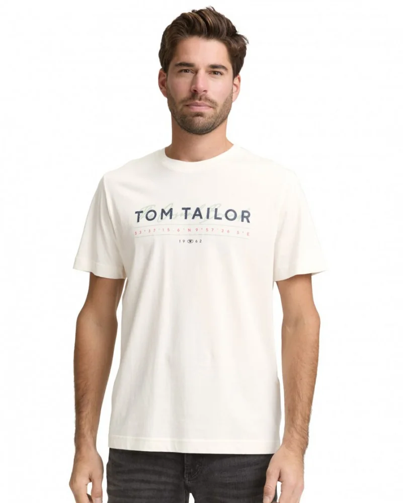 Футболка men's T-shirt 1050136-10348 Tom Tailor XXL Білий