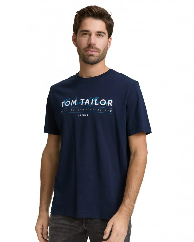 Футболка men's T-shirt 1050136-10668 Tom Tailor XXL Темно-синій