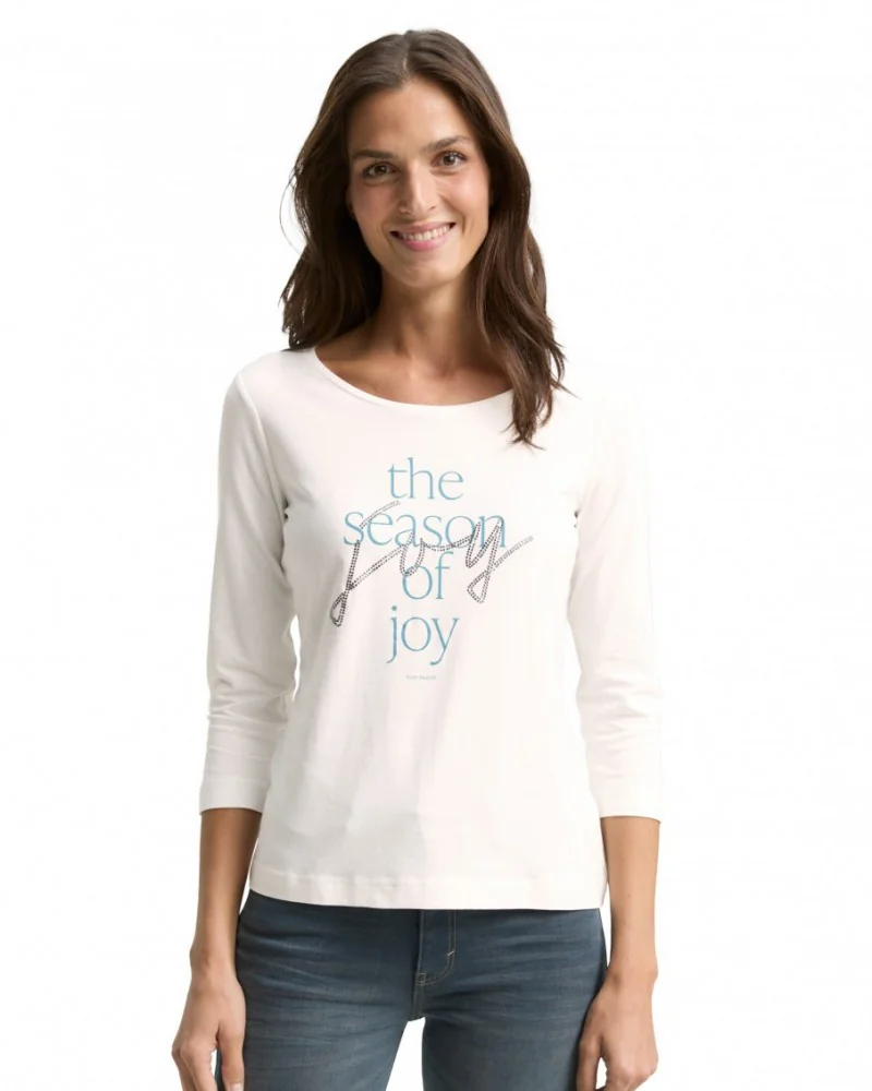 Футболка women's T-shirt 1050751-10320 Tom Tailor M Білий