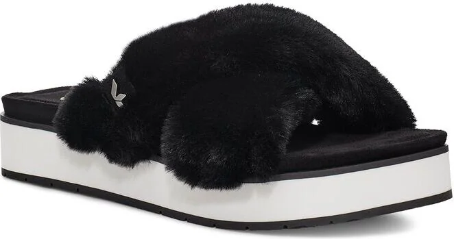 Легкі жіночі шльопанці з хутром Koolaburra Fuzz Slide by UGG 1159774336 (Чорний, 38)