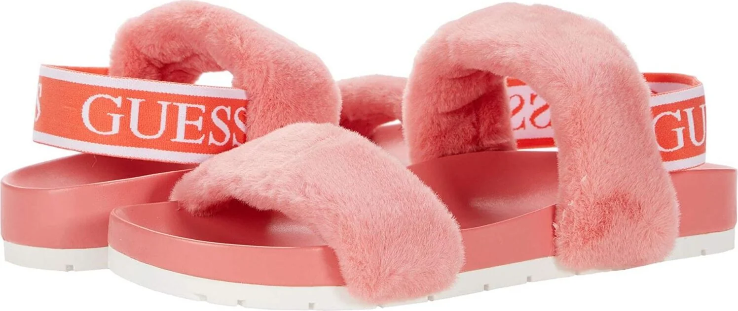 М'які жіночі сандалі Guess слайдери з еластичним ремінцем 1159778991 (Рожевий, 38,5)