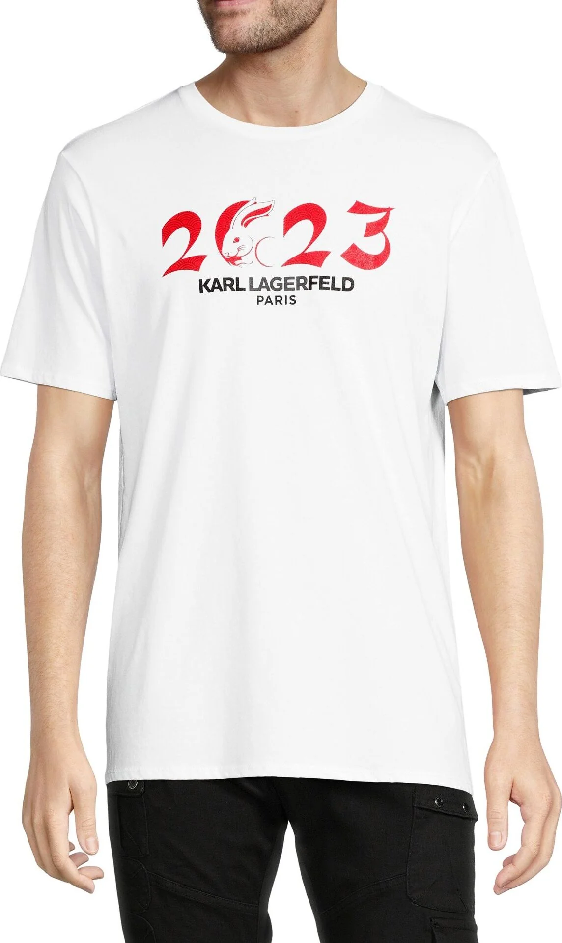 Жіноча футболка Karl Lagerfeld Paris з логотипом 1159780397 (Білий, M)
