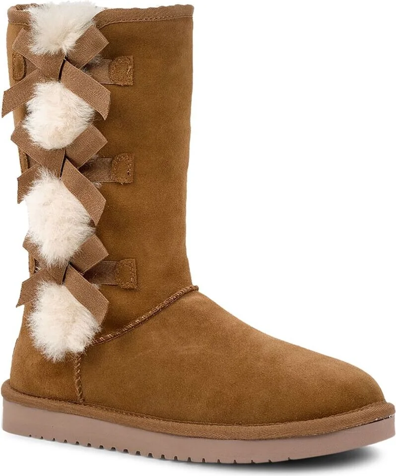 Жіночі високі чоботи Koolaburra by UGG з хутром 1159780701 (Коричневий, 38)