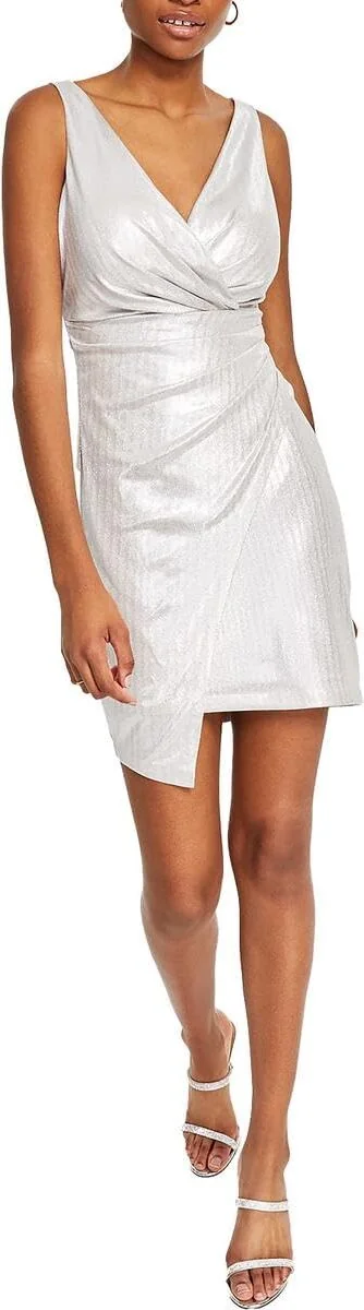 Жіноча блискуча сукня GUESS без рукавів 1159810743 (Сірий, 14)