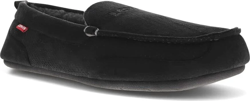 Чоловічі капці - мокасини Levi's на хутрі 46 (13 US) 29 см Чорний 1159817312