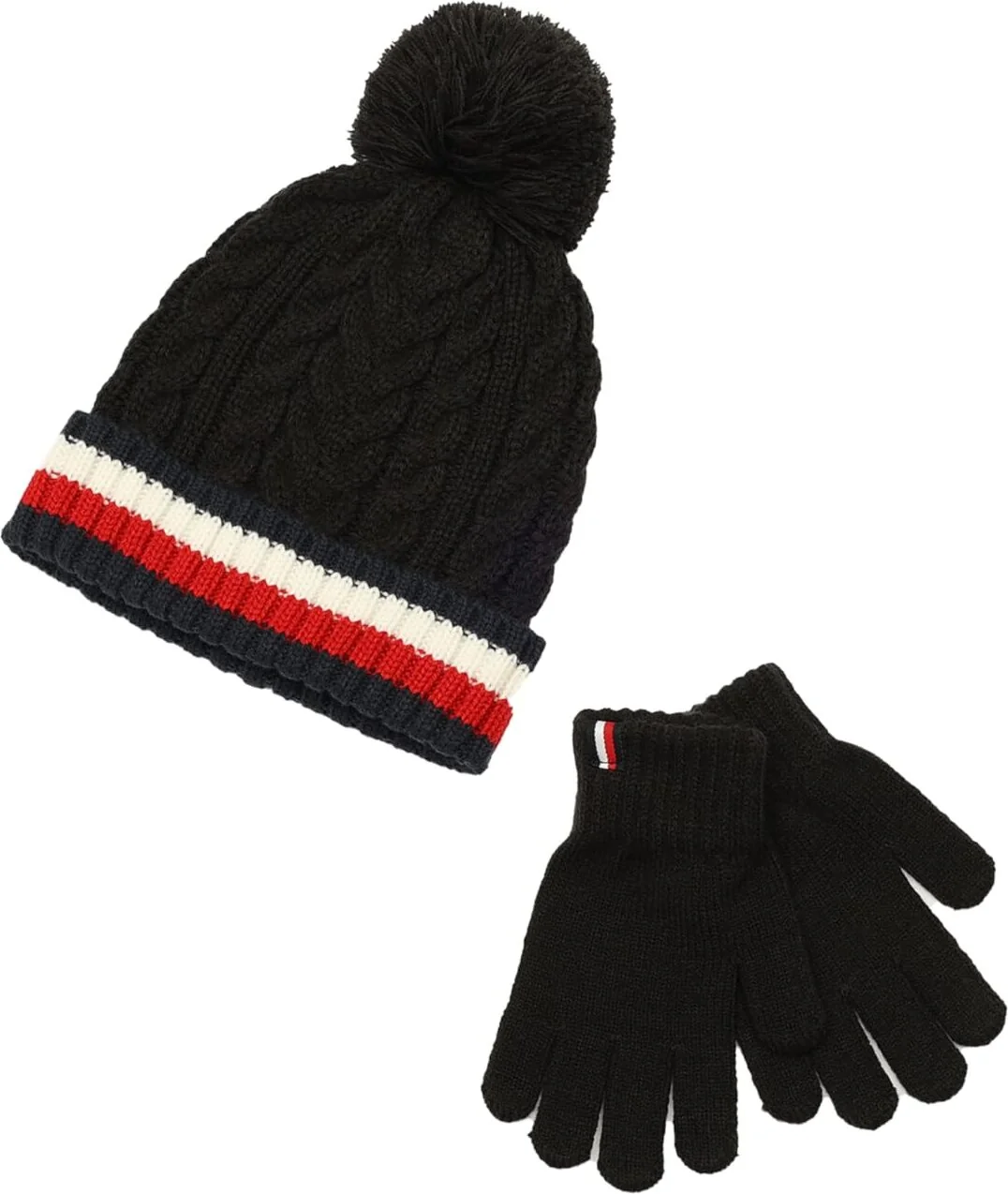 Дитячий набір Tommy Hilfiger шапка і рукавички 1159818070 (Чорний 8-16)