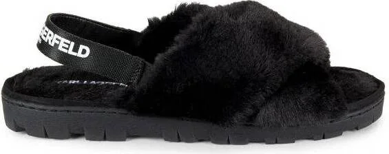 Жіночі сандалі Karl Lagerfeld Paris зі штучним хутром 40 (9 US) 25,7 см Чорний 1159818927