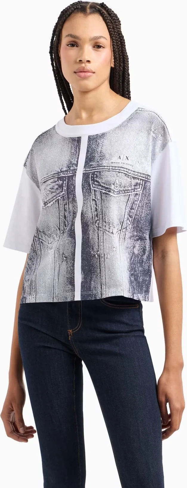 Жіноча футболка Armani Exchange з принтом 1159827895 (Білий XL)