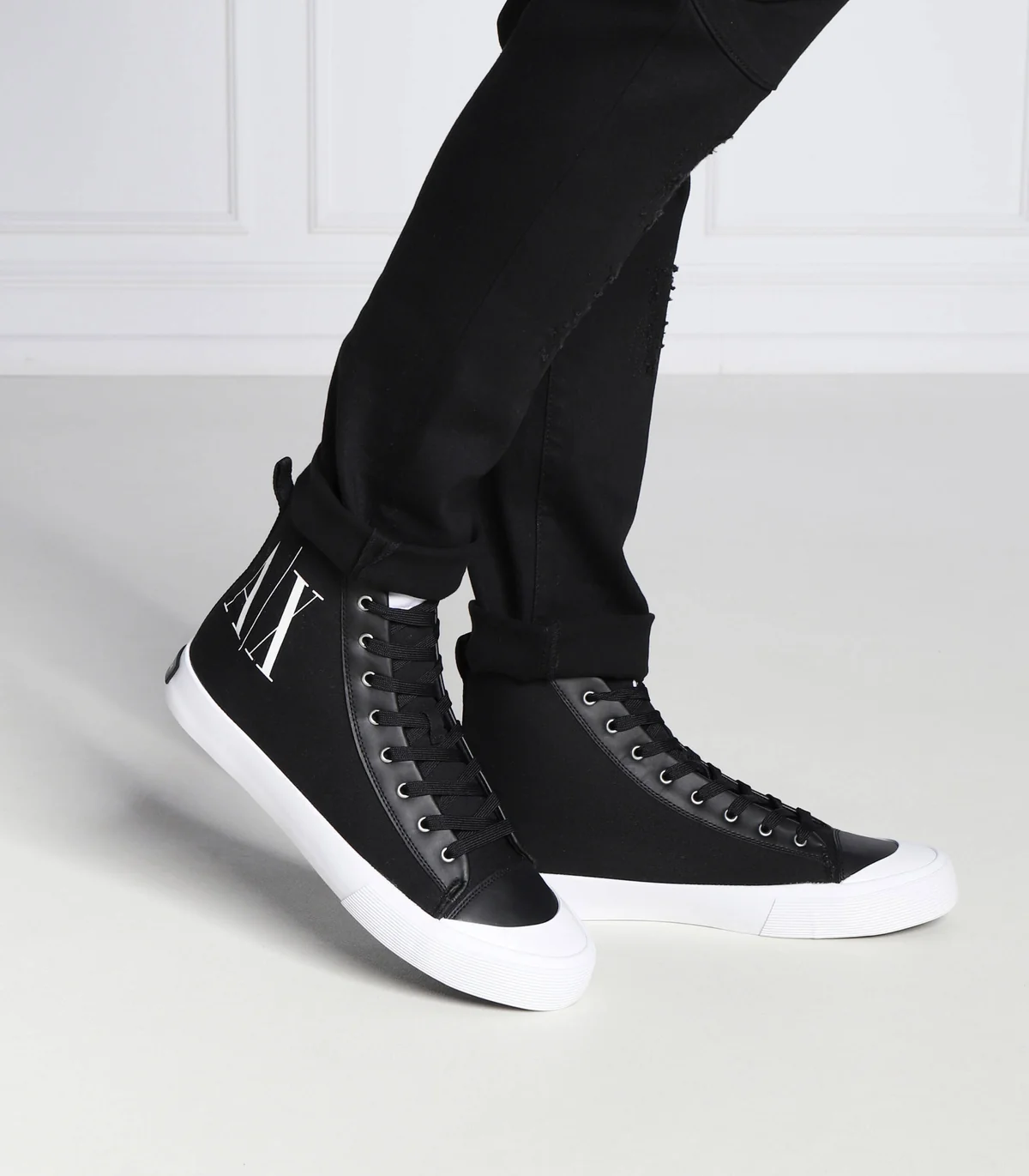 Чоловічі кеди Armani Exchange високі 45 (12 US) 30,5 см Чорний 1159829823