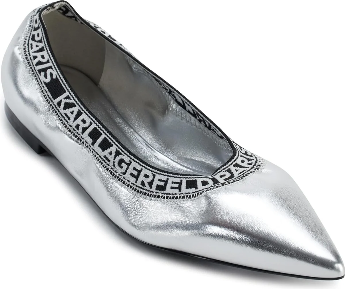 Жіночі балетки KARL LAGERFELD PARIS 37,5 (9 US) 24,5 см Сріблястий 1159829968