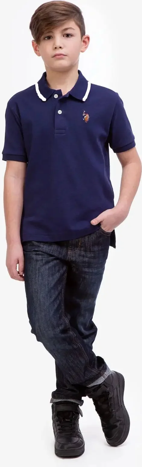 Дитяча футболка-поло US Polo Assn з логотипом 1159832123 (Синій XS)