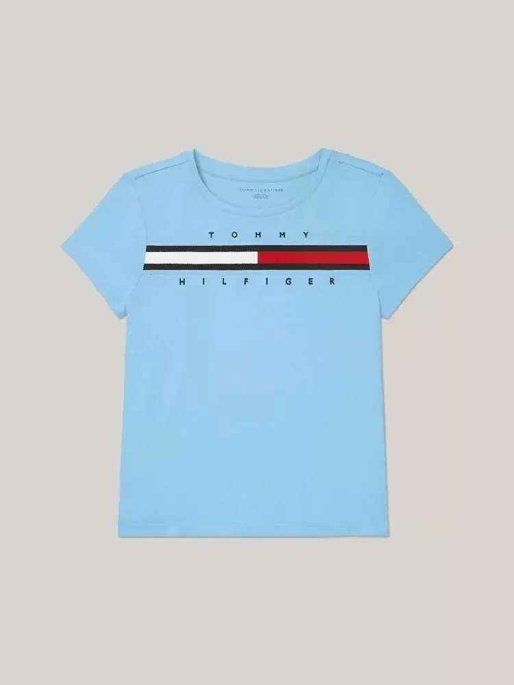 Дитяча футболка Tommy Hilfiger з логотипом 1159832854 (Блакитний M)