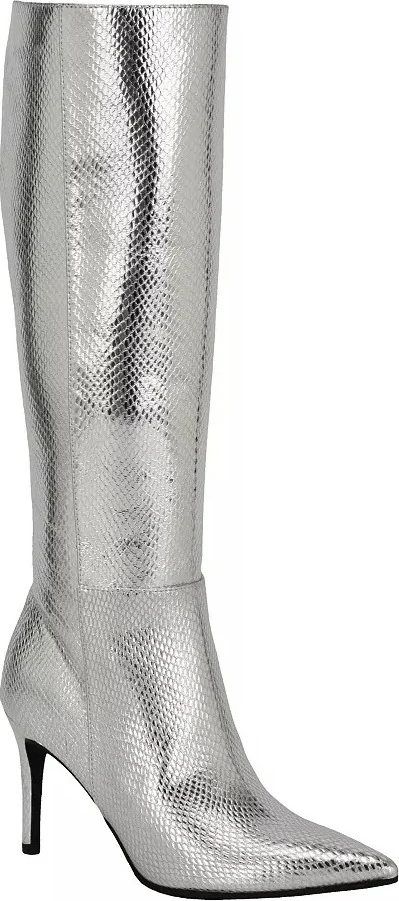Жіночі чоботи Richee GUESS на шпильці 39,5 (9 US) 26 см Сріблястий 1159833747