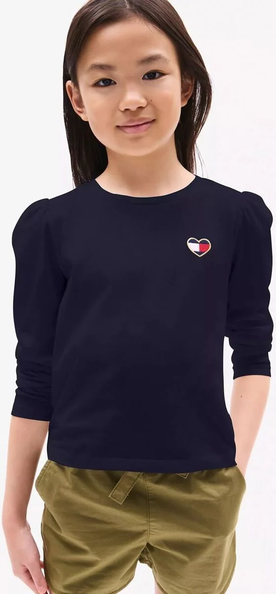 Дитячий лонгслів Tommy Hilfiger з логотипом 1159836001 (Синій M)