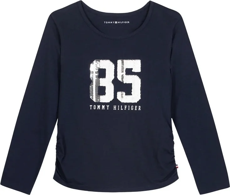 Дитячий лонгслів Tommy Hilfiger з логотипом 1159836308 (Блакитний 6)