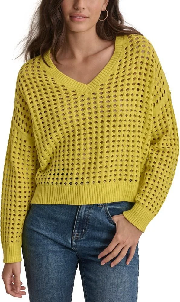Жіночий в'язаний светр DKNY 1159839045 (Жовтий L)